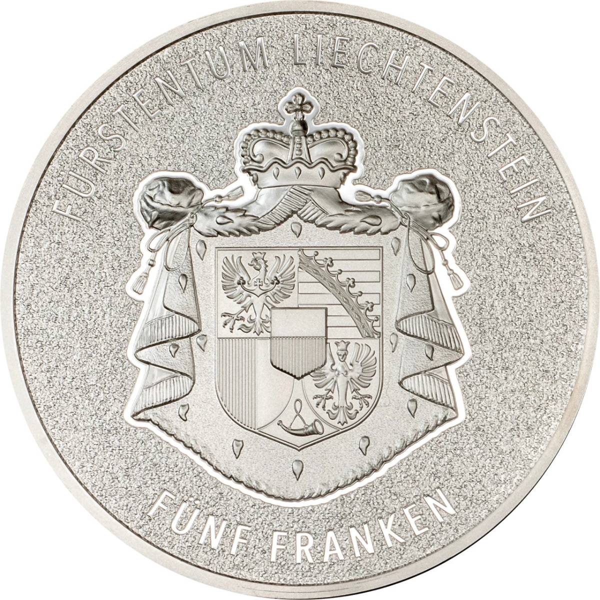 Liechtenstein Swiss Franc Centenary 2024 5 Francs 1oz Silver Brilliant Uncirculated Coin - Image 2