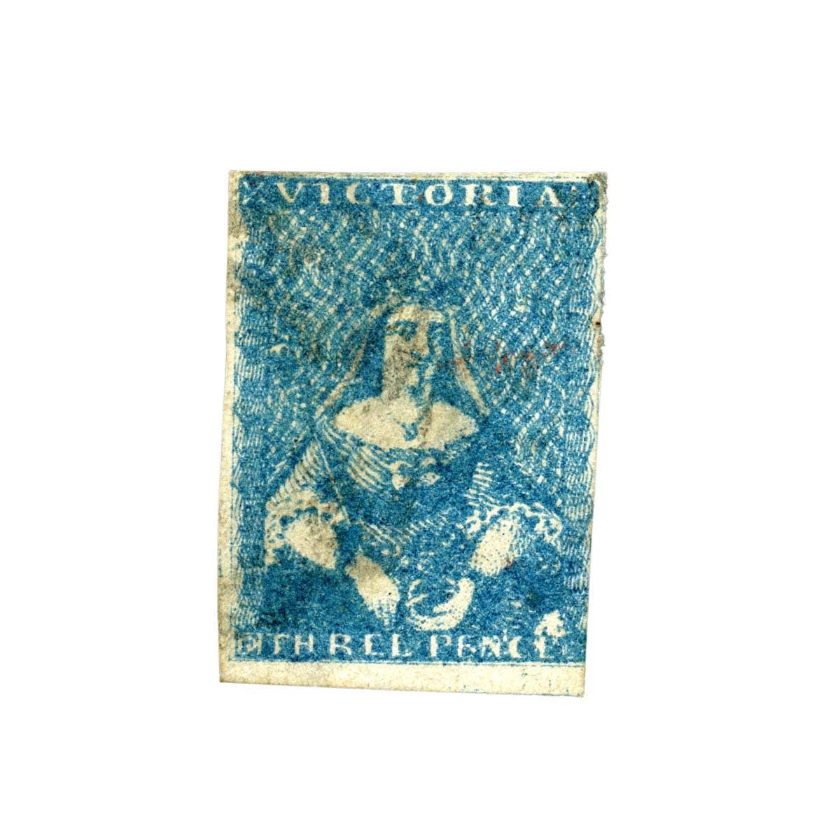 1850 Victoria 3d Blue Half Length FINE USED