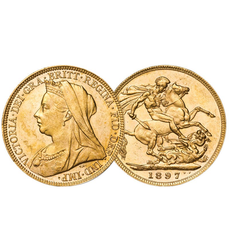 1857-1931 Sovereign 8-coin Type Set Extremely Fine-Uncirculated - Image 5