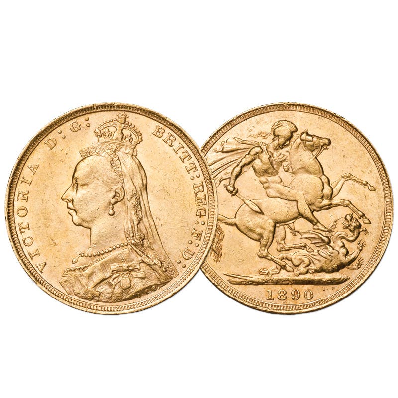 1857-1931 Sovereign 8-coin Type Set Extremely Fine-Uncirculated - Image 6