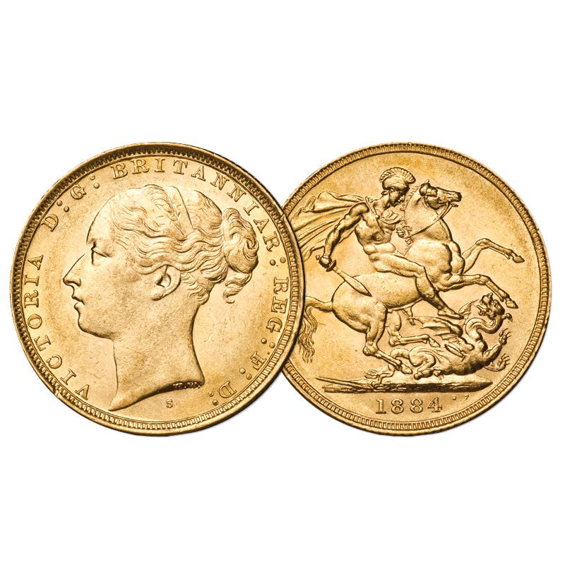 1857-1931 Sovereign 8-coin Type Set Extremely Fine-Uncirculated - Image 8