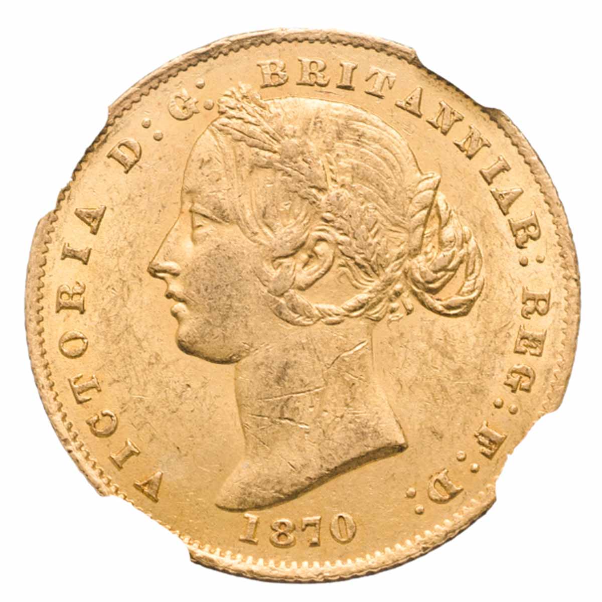 1870 Sydney Mint Sovereign Type II NGC MS61 (Uncirculated) - Image 2