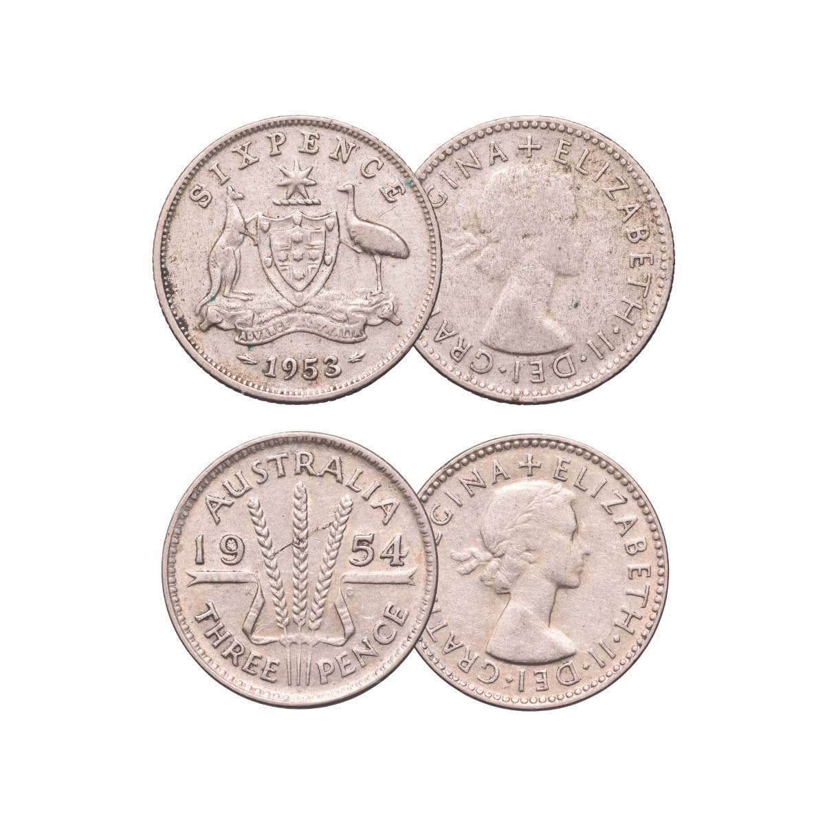 Australia 1910-64 Threepence & Sixpence Good-Uncirculated 100-Coin Collection (No Overdates) - Image 3