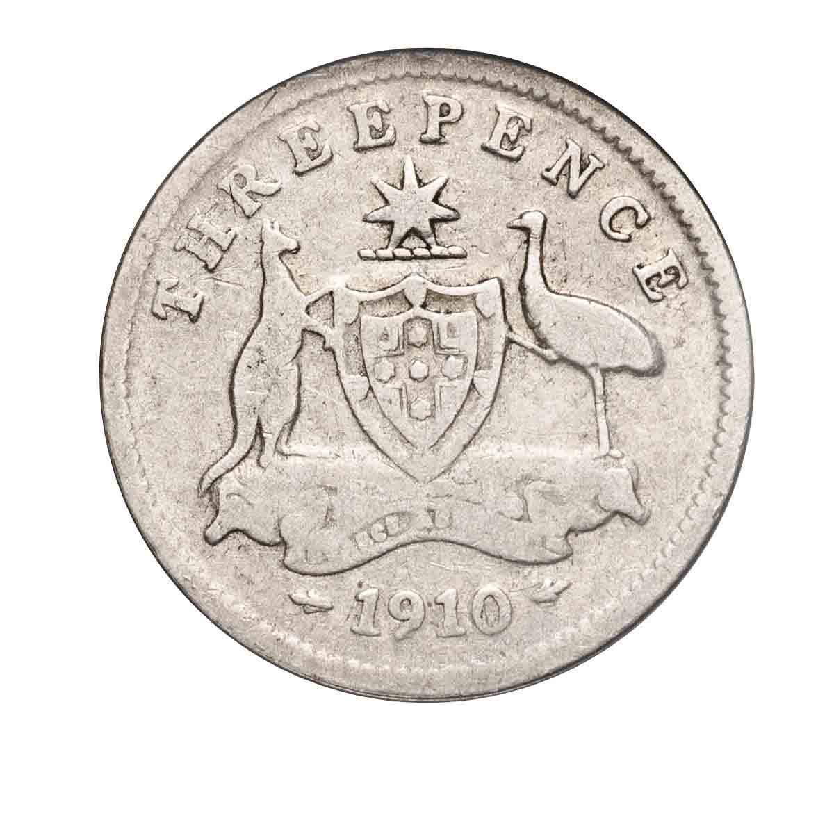 Australia Edward VII 1910 Good-Very Good Silver 4-Coin Set - Image 4