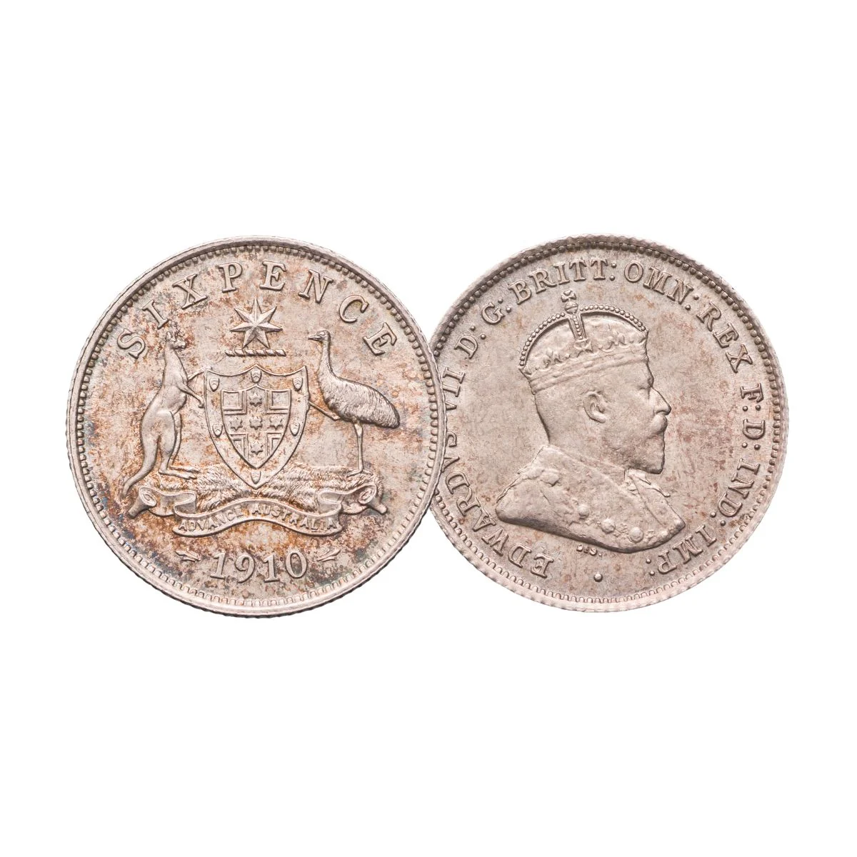 Australia Edward VII 1910 Choice Uncirculated Silver 4-Coin Set - Image 3