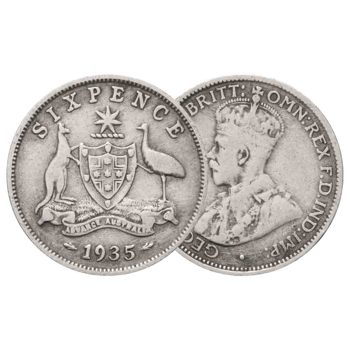 Australia George V 1911-36 Very Good-Fine 6-Coin Set - Image 4