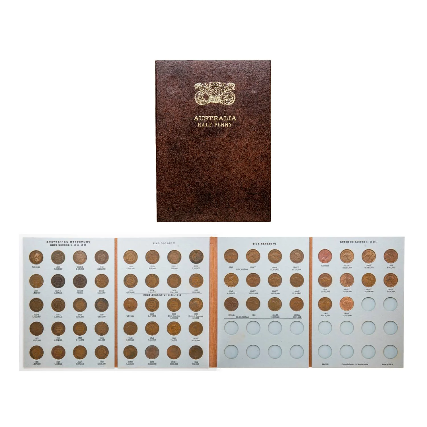 Australia 1911-64 Halfpenny Collection Very Good - about Uncirculated