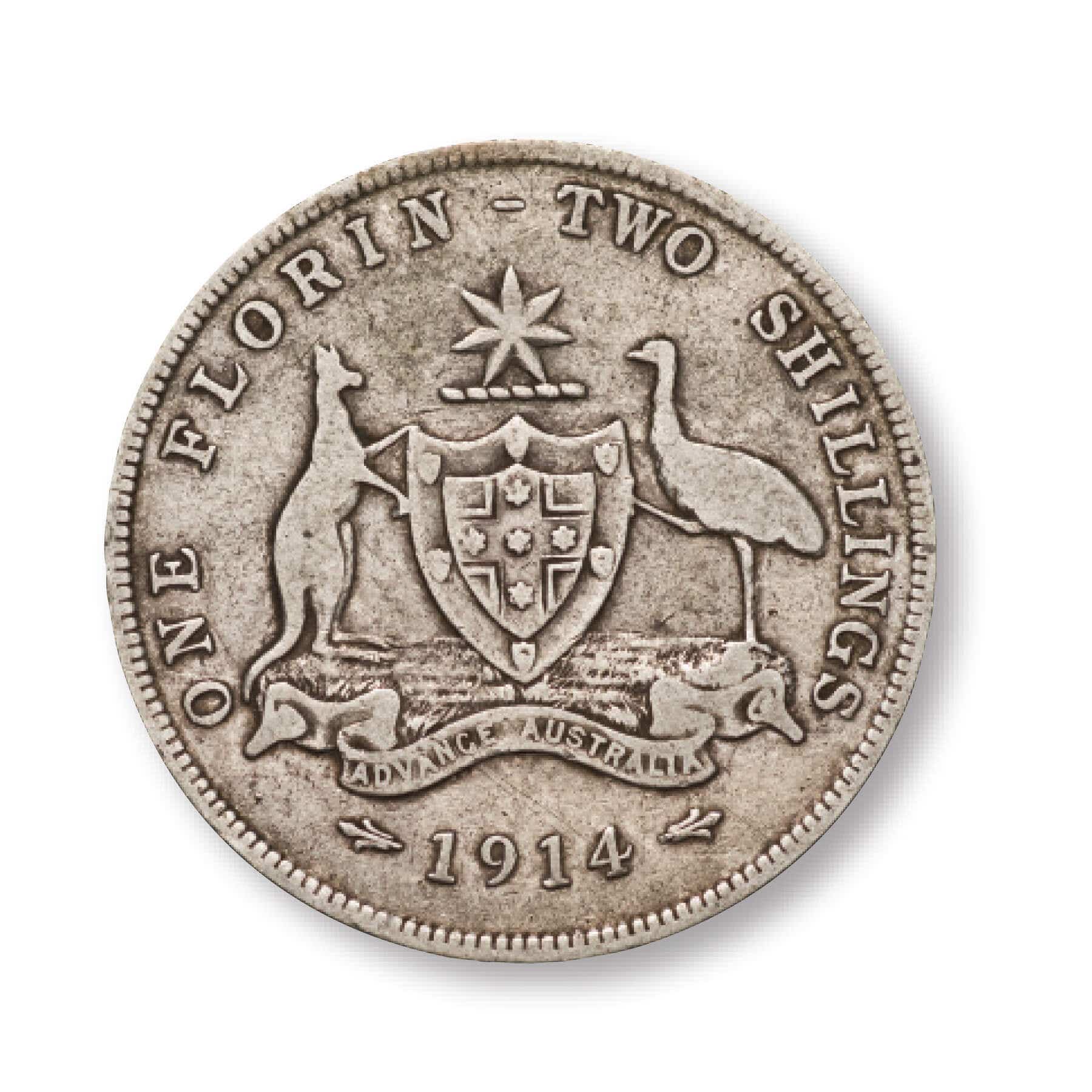 1914 & 1915 Florin Pair Good-VG