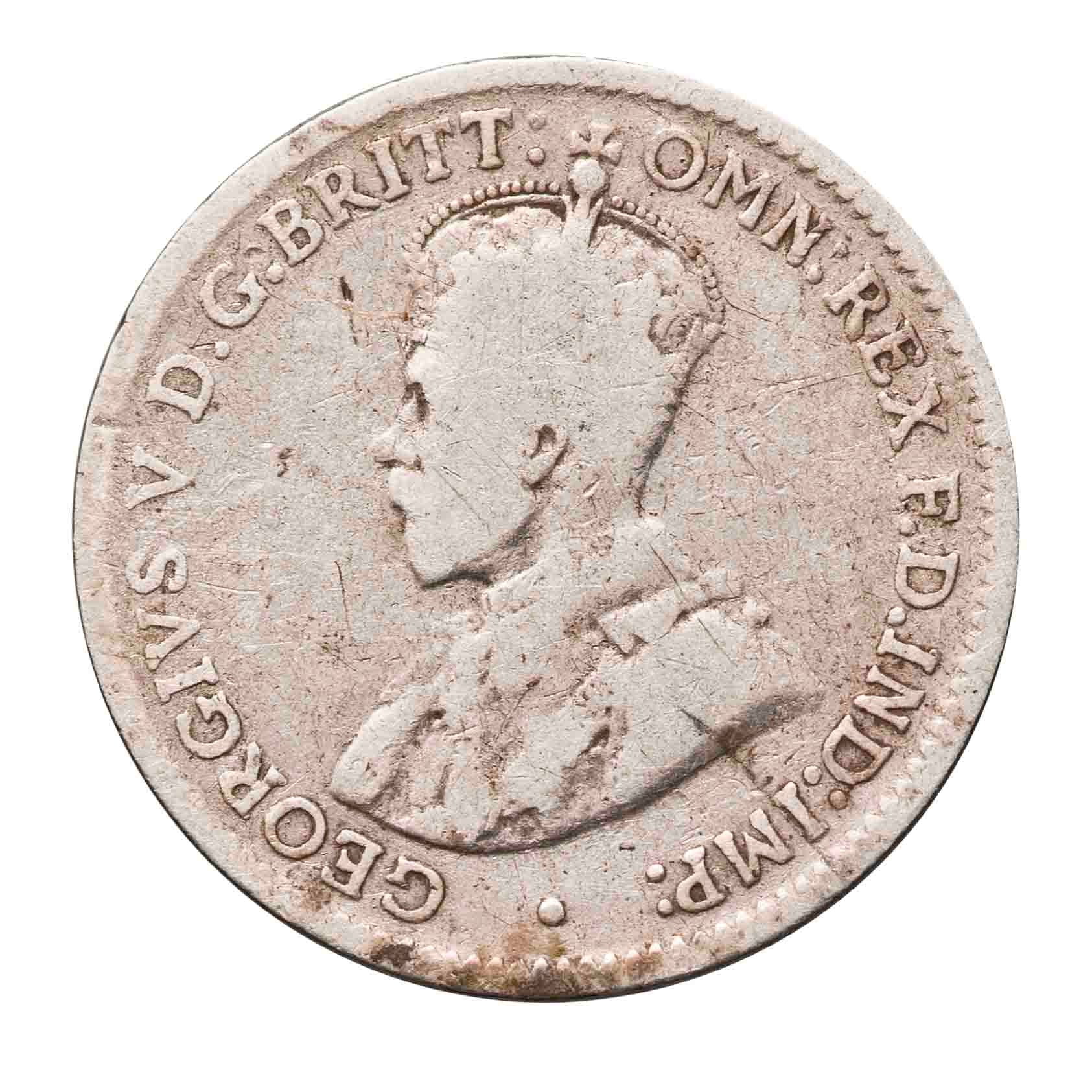 1917 Threepence "Three Legged Emu" Variety with normal Good-VG (2 coins) - Image 5