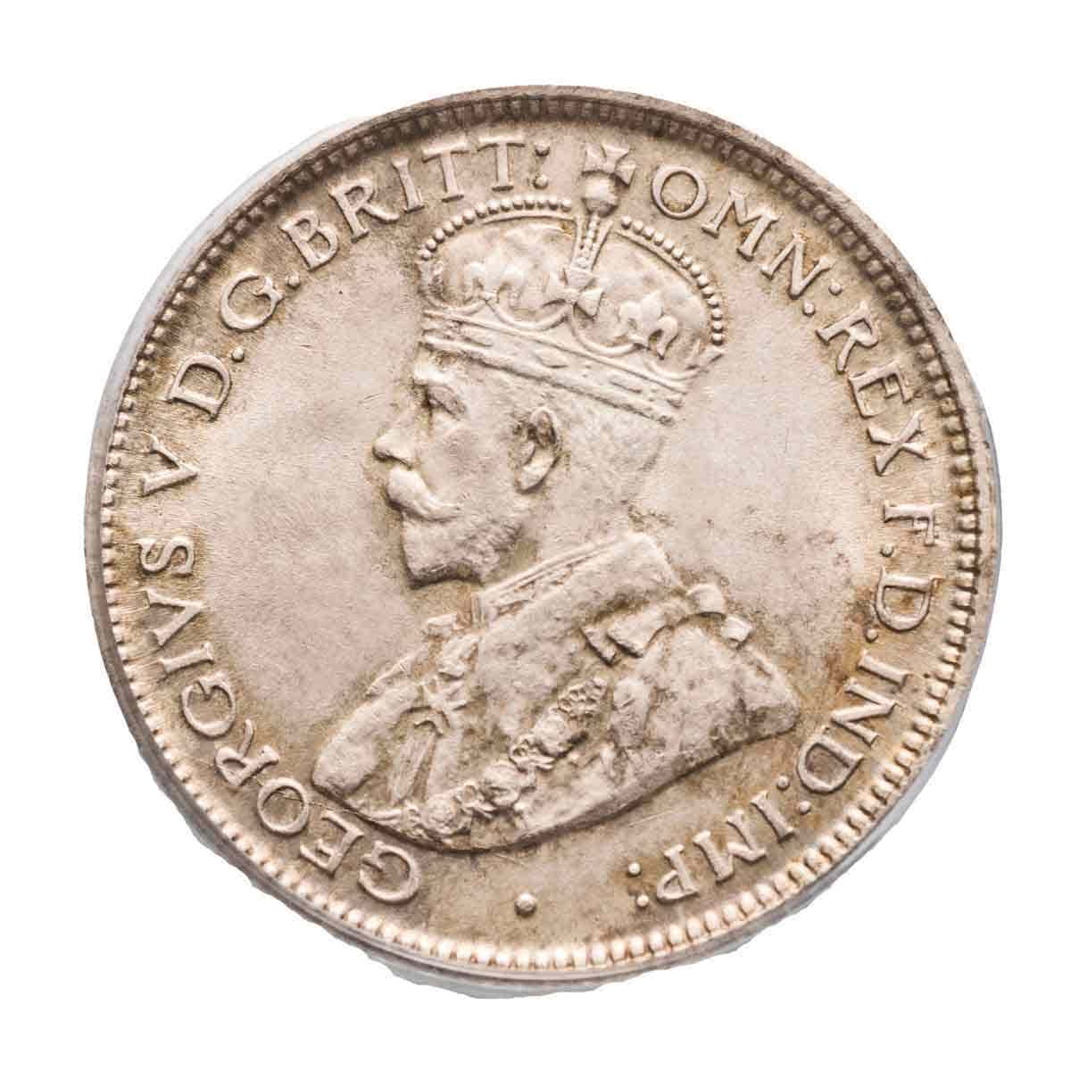 Australia George V 1917 Sixpence PCGS MS64 (Choice Uncirculated) - Image 2