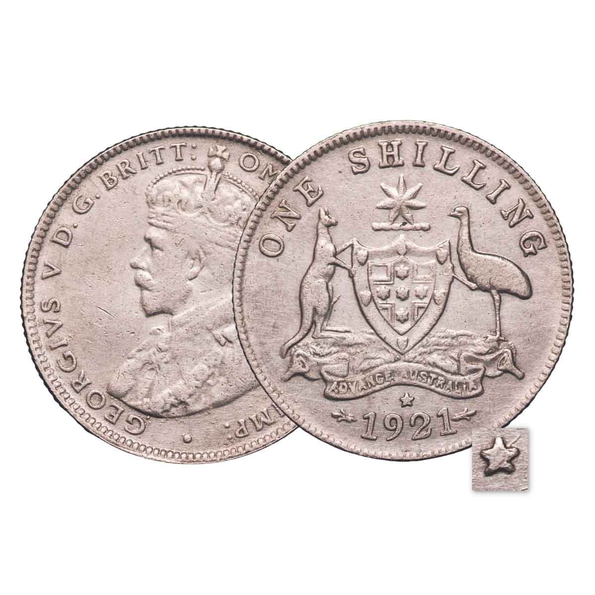 Australia George V 1921* Shilling Fine