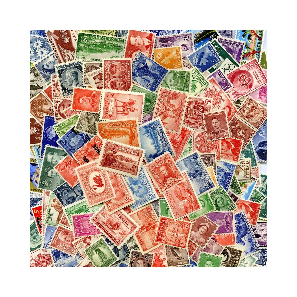 Australia 1927-65 200-Stamp Collection Mint Unhinged