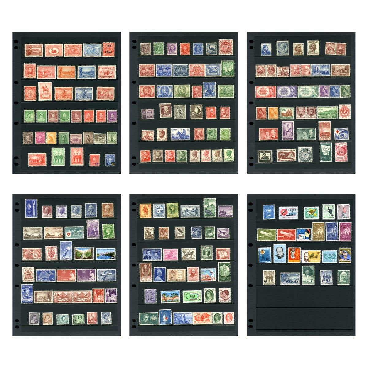 Australia 1927-65 200-Stamp Collection Mint Unhinged - Image 2