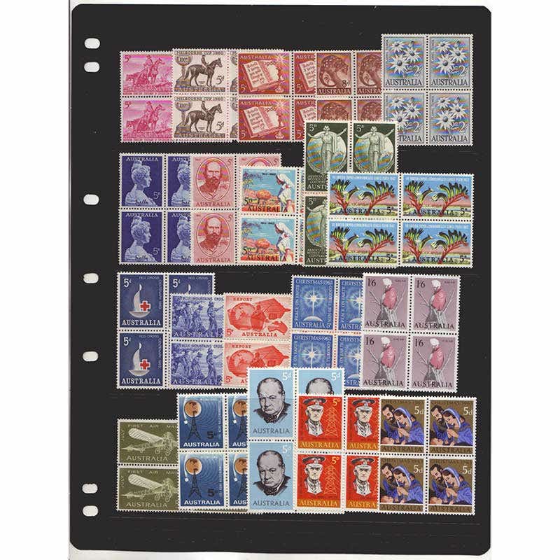 1930-65 Predecimal Stamps 80 Blocks of 4 Set Mint Unhinged - Image 2