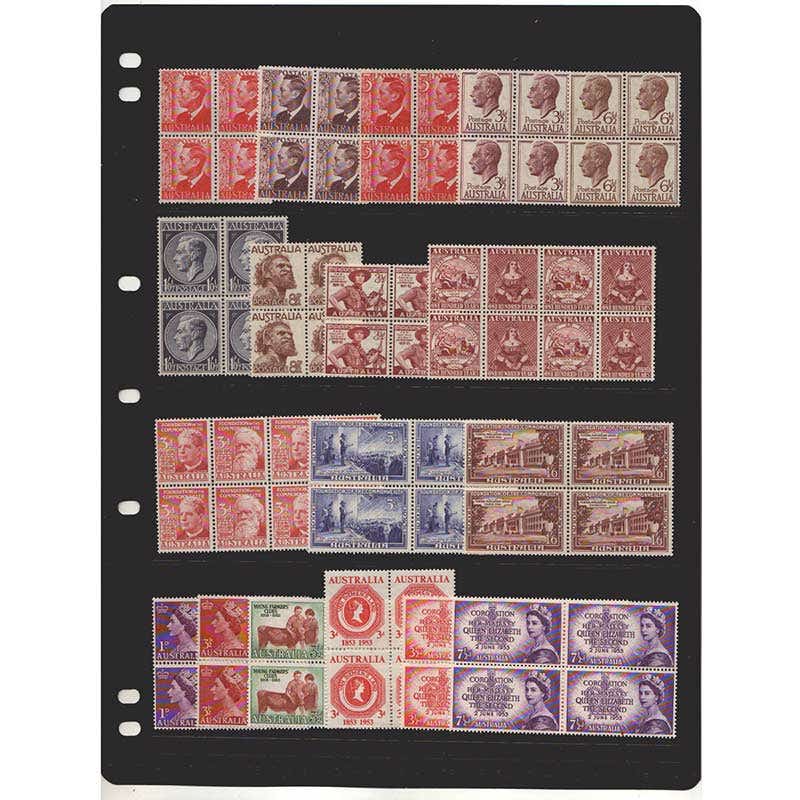 1930-65 Predecimal Stamps 80 Blocks of 4 Set Mint Unhinged - Image 4