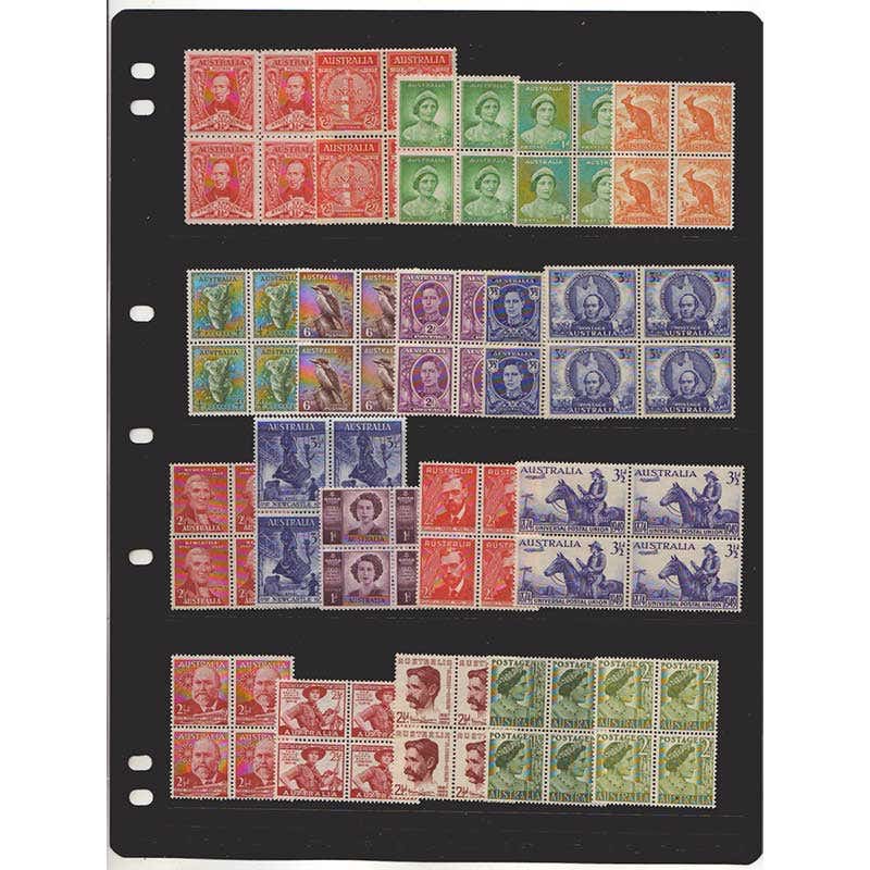 1930-65 Predecimal Stamps 80 Blocks of 4 Set Mint Unhinged - Image 5