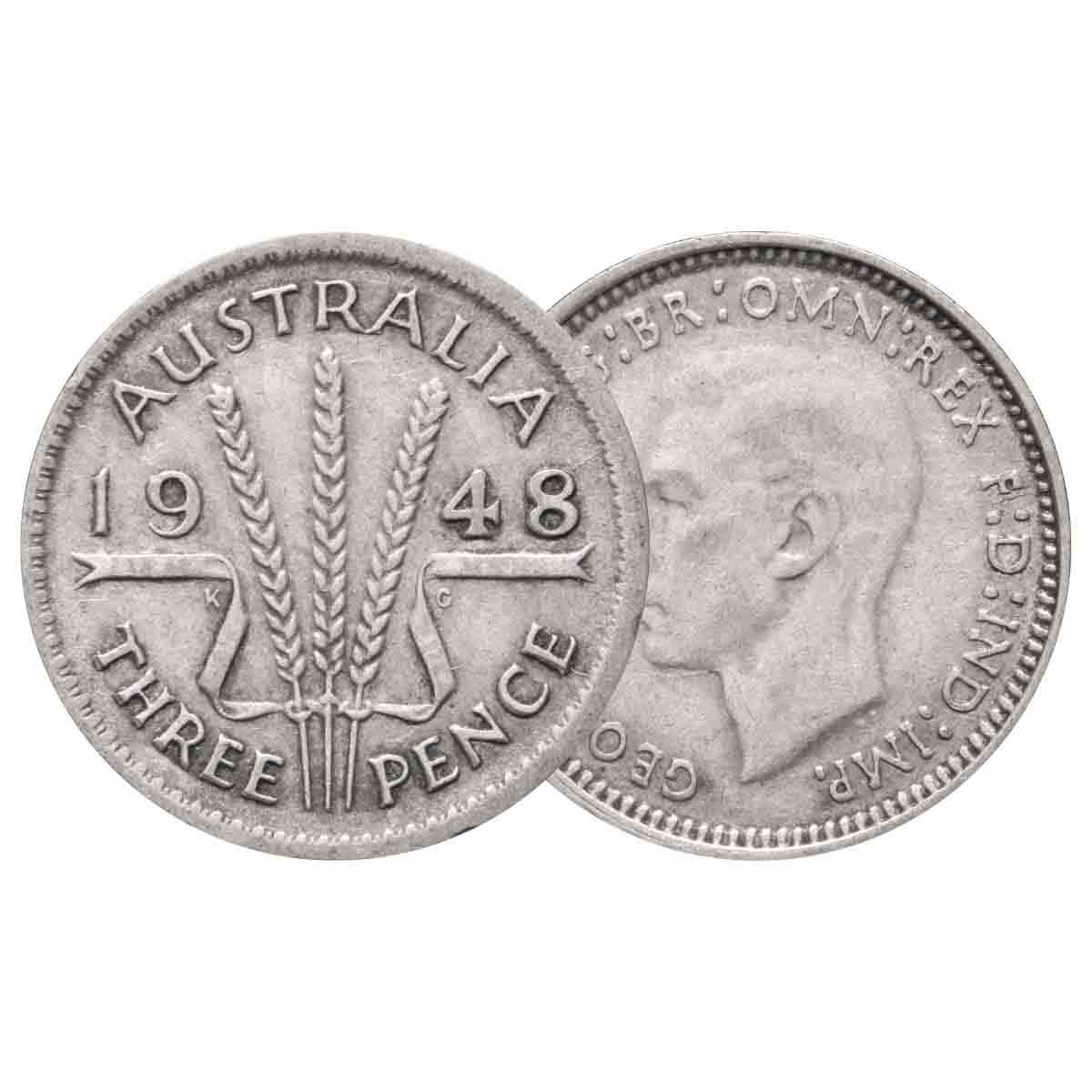 Australia George VI 1938-52 Fine-Very Fine 6-Coin Set - Image 3