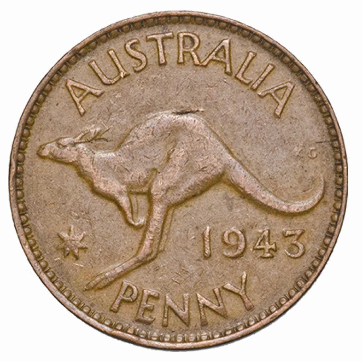 1939-44 Melbourne Mint Penny 5-Coin Set Very Fine - Image 4