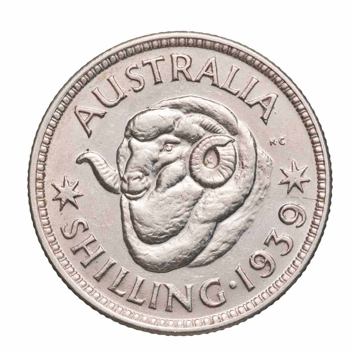 1939 Shilling about Uncirculated