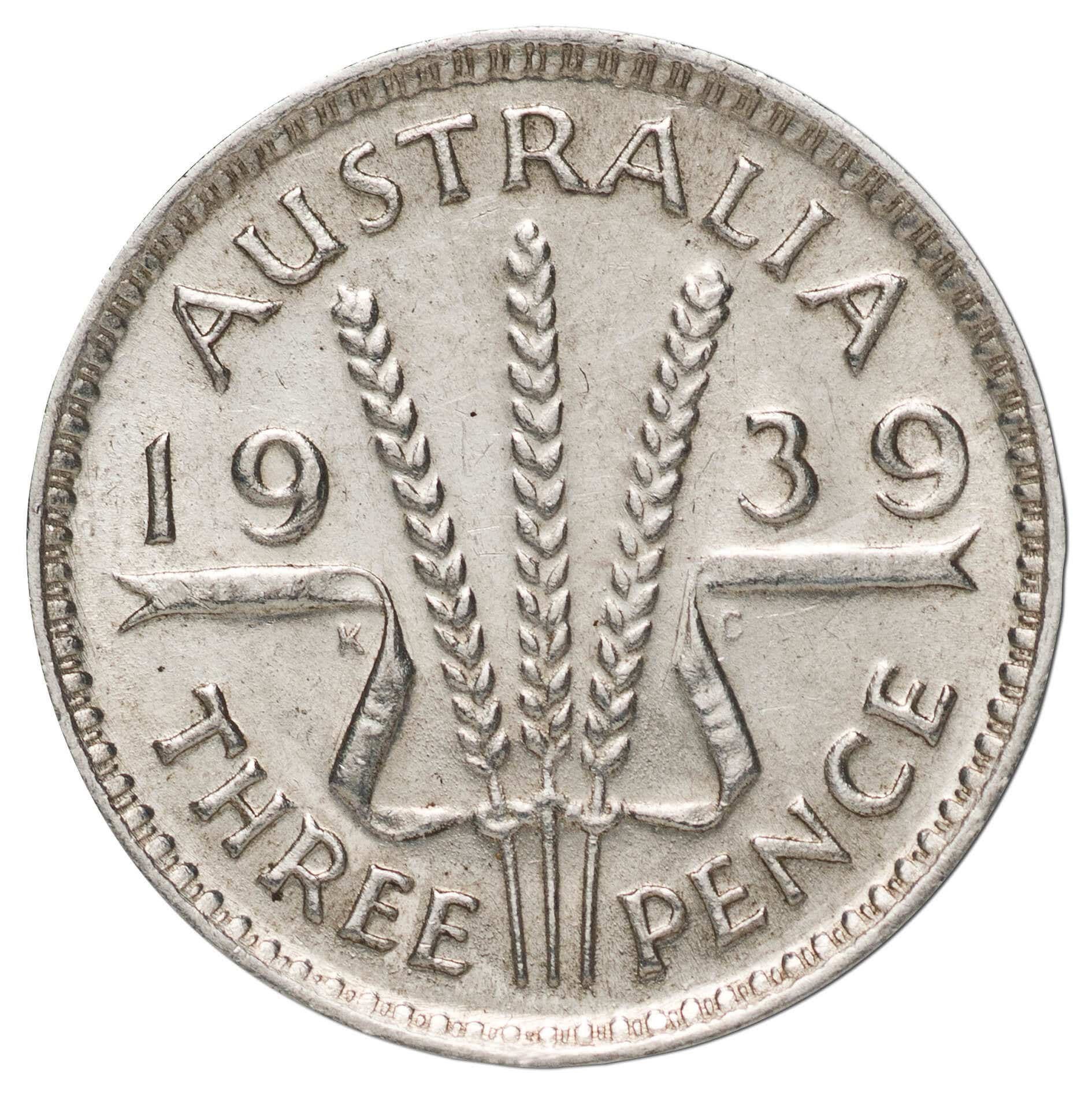 1939 Threepence about Uncirculated