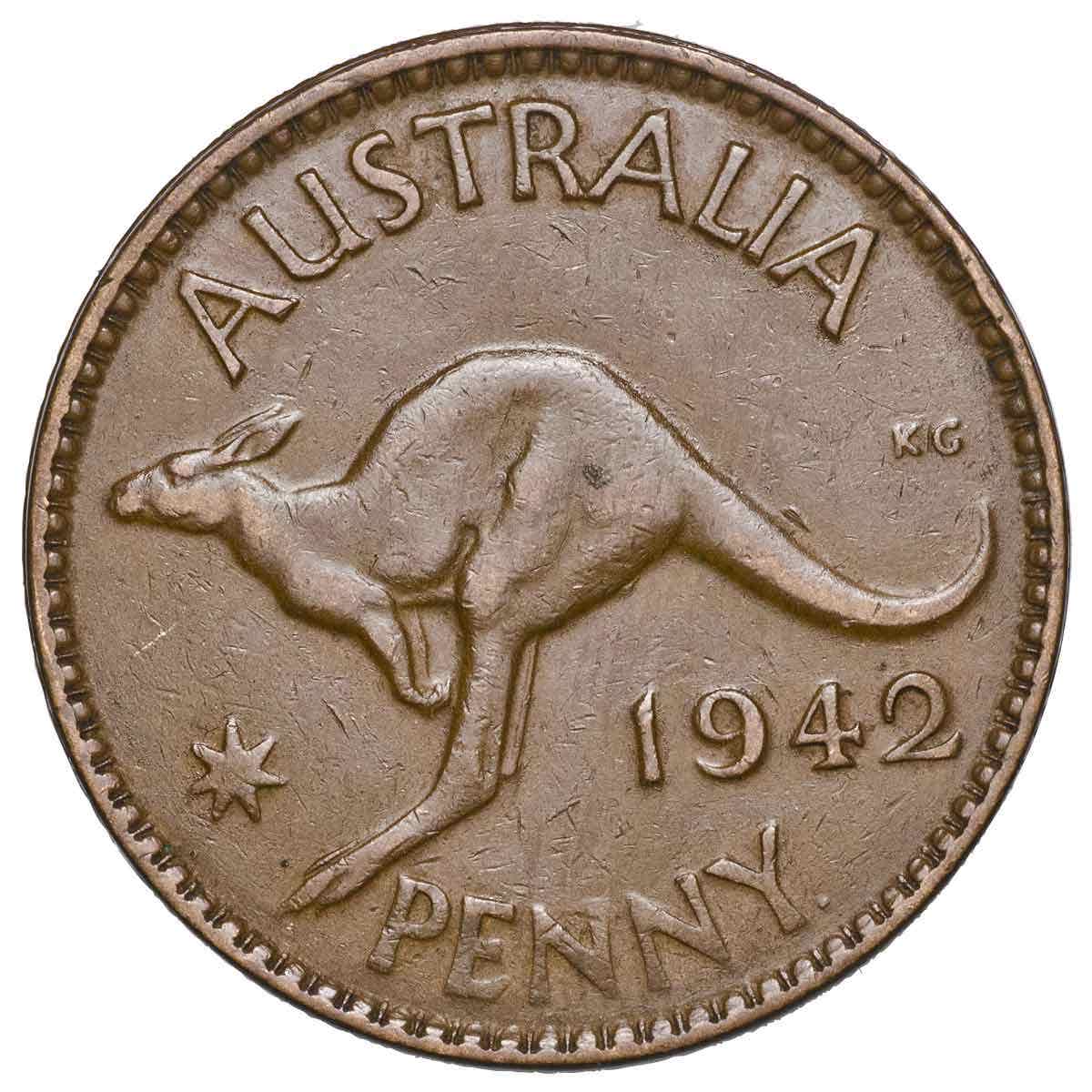 1940-45 Perth Mint Penny 7-Coin Set Very Fine - Image 3