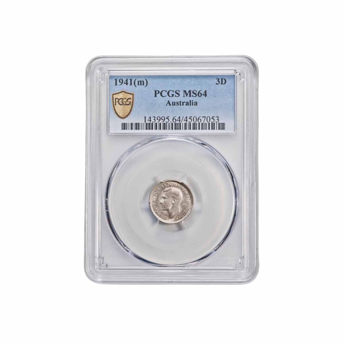 1941 Threepence PCGS MS64 (Choice Uncirculated)