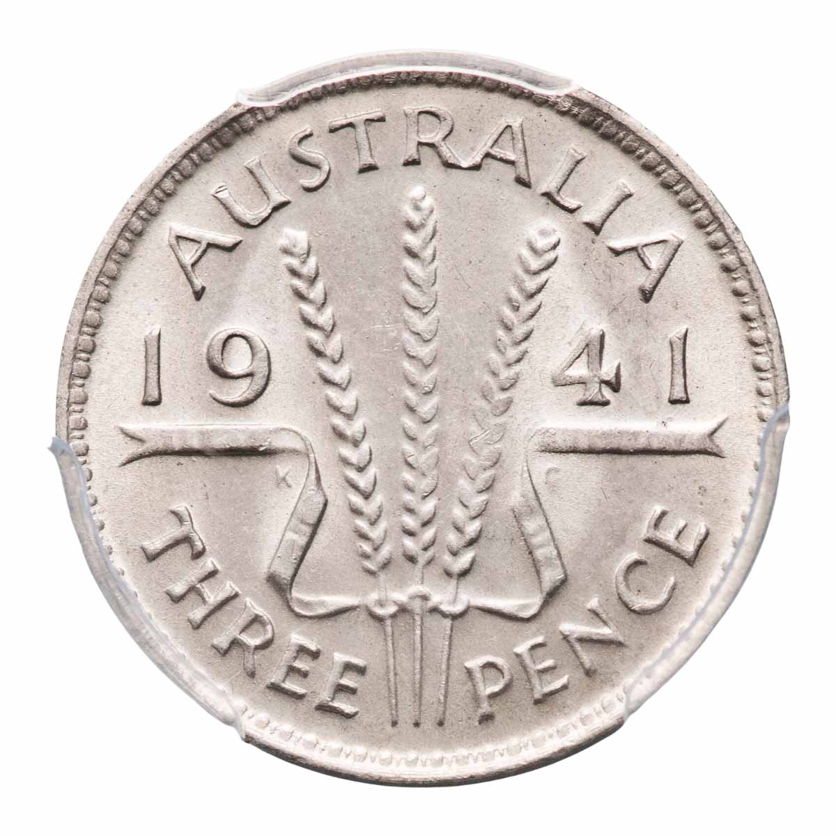 1941 Threepence PCGS MS64 (Choice Uncirculated) - Image 2