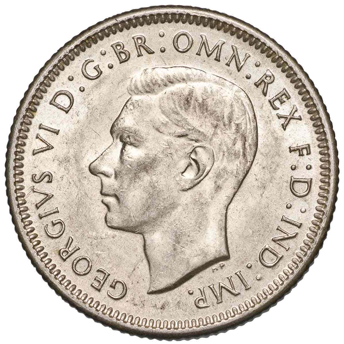 1942-44 Shilling 3-Coin Set Extremely Fine-about Uncirculated - Image 4