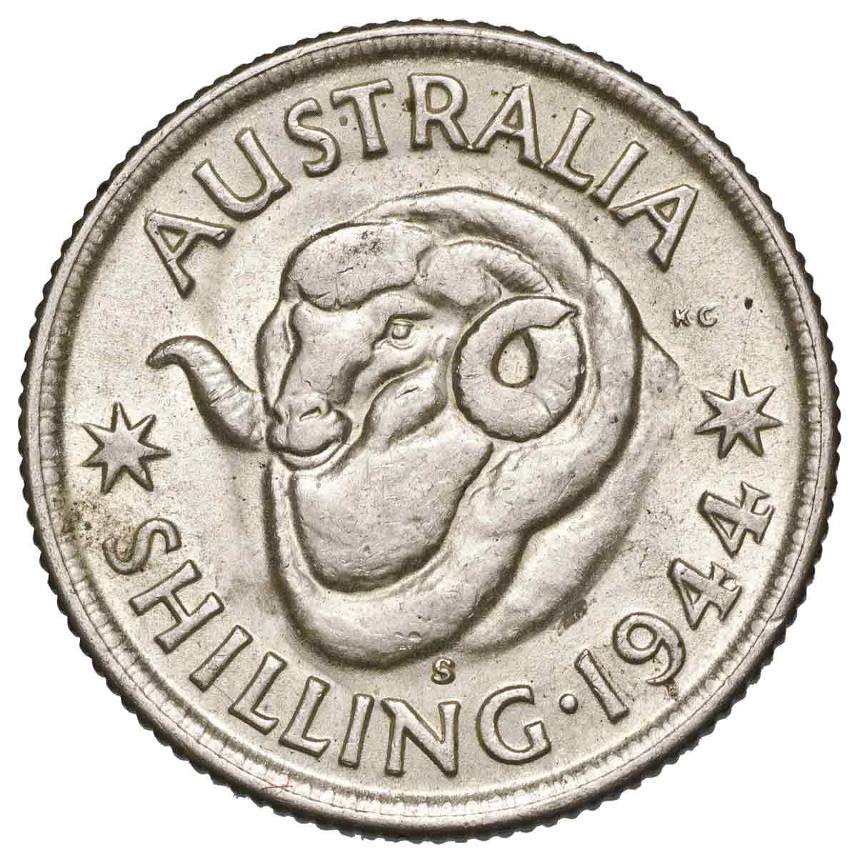 1942-44 Shilling 3-Coin Set Extremely Fine-about Uncirculated - Image 7