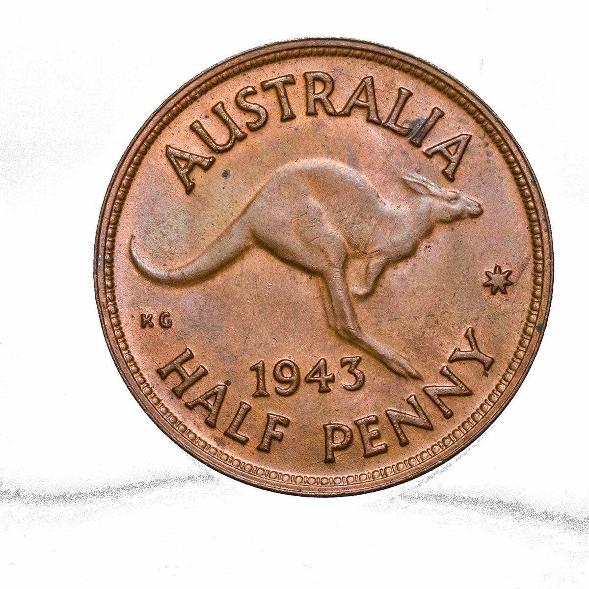 1943 Halfpenny Uncirculated
