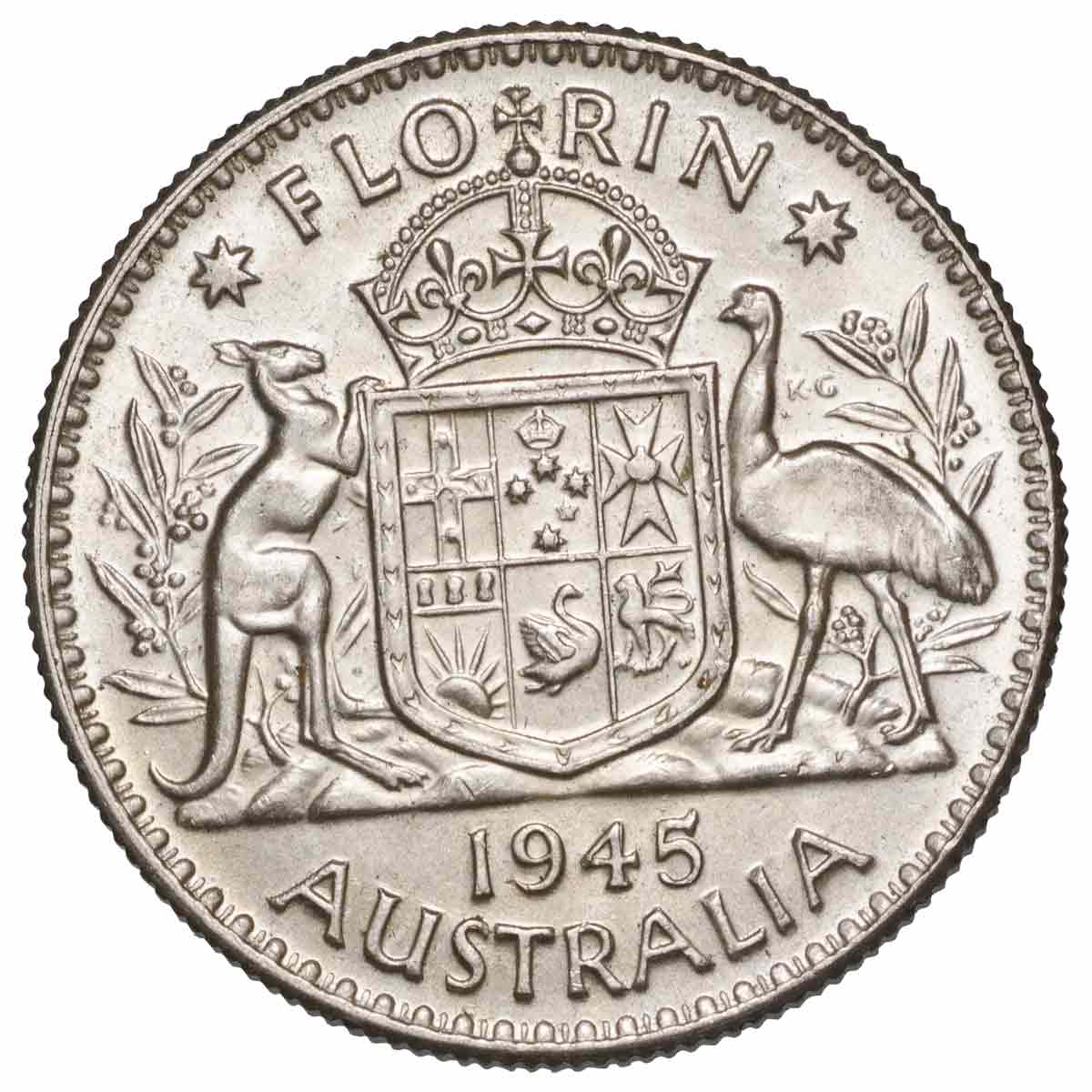 1945 Sixpence & Florin Pair about Uncirculated - Image 2