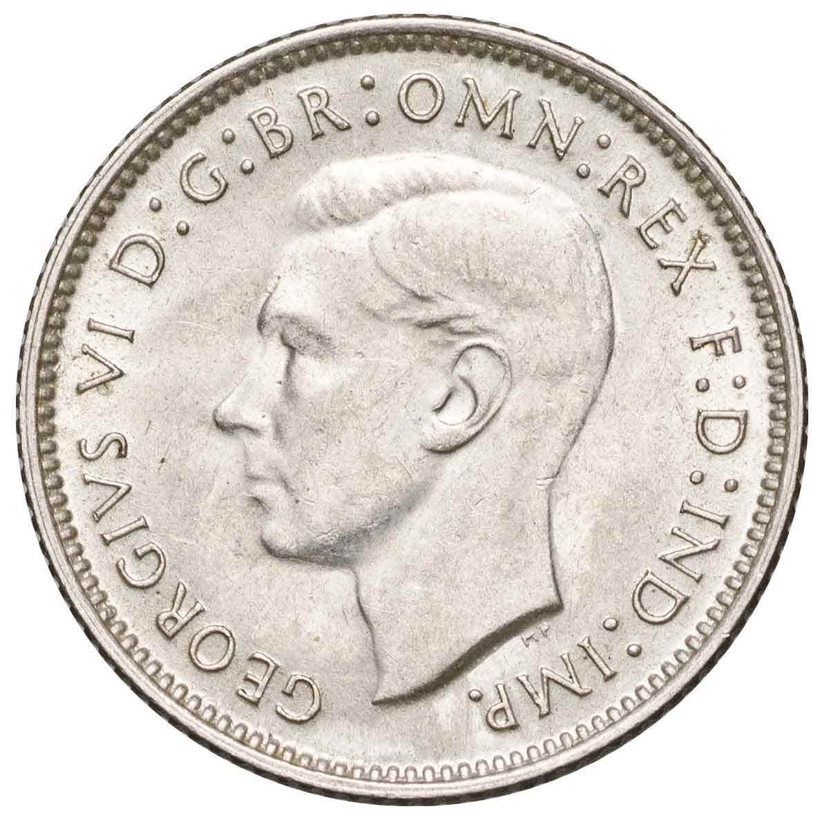 1945 Sixpence & Florin Pair about Uncirculated - Image 5