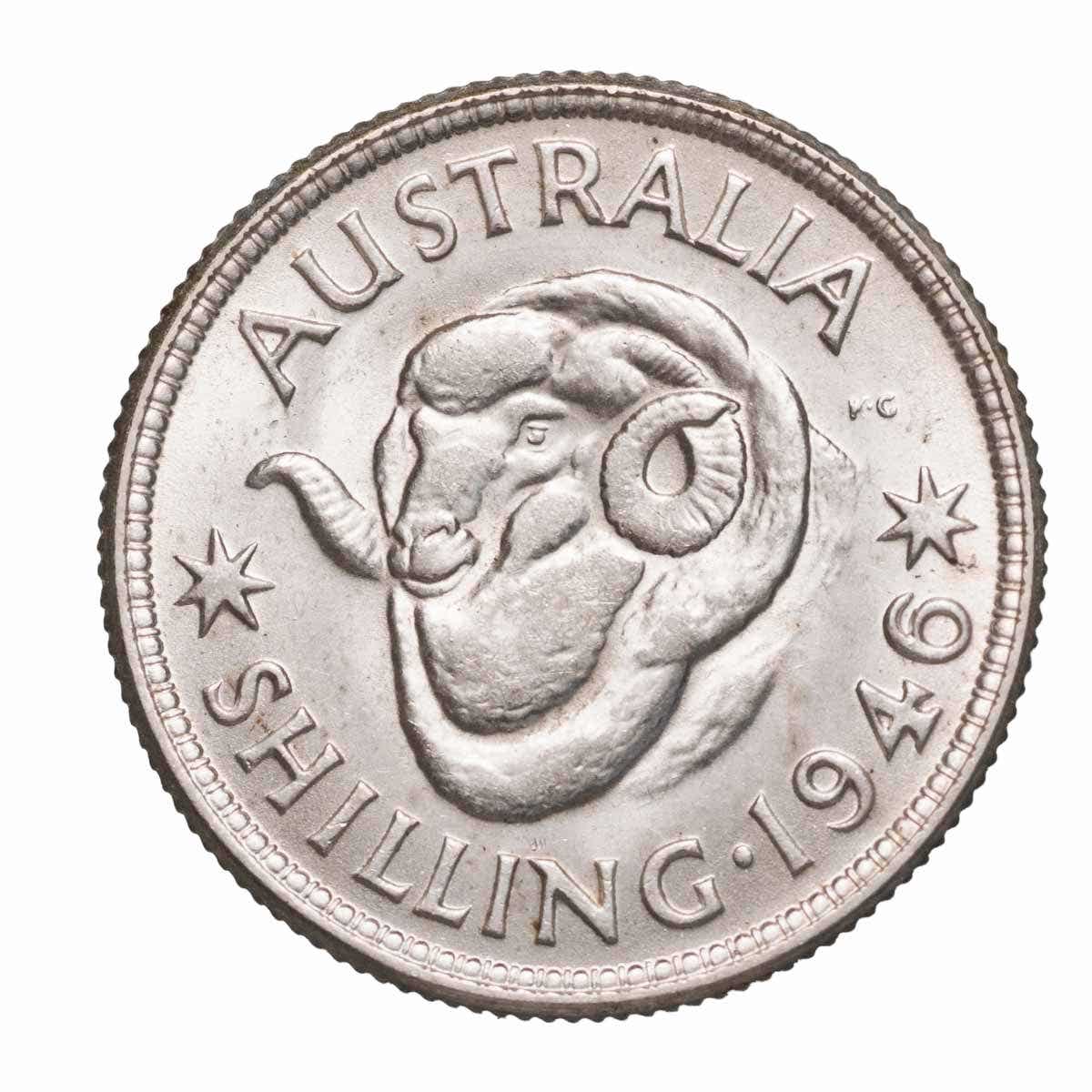 Australia George VI 1946 Shilling Choice Uncirculated Coin