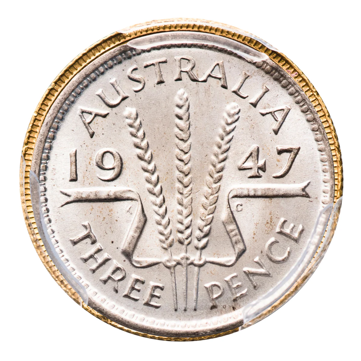 Australia 1947 Threepence PCGS MS65 (Gem Uncirculated) - Image 2