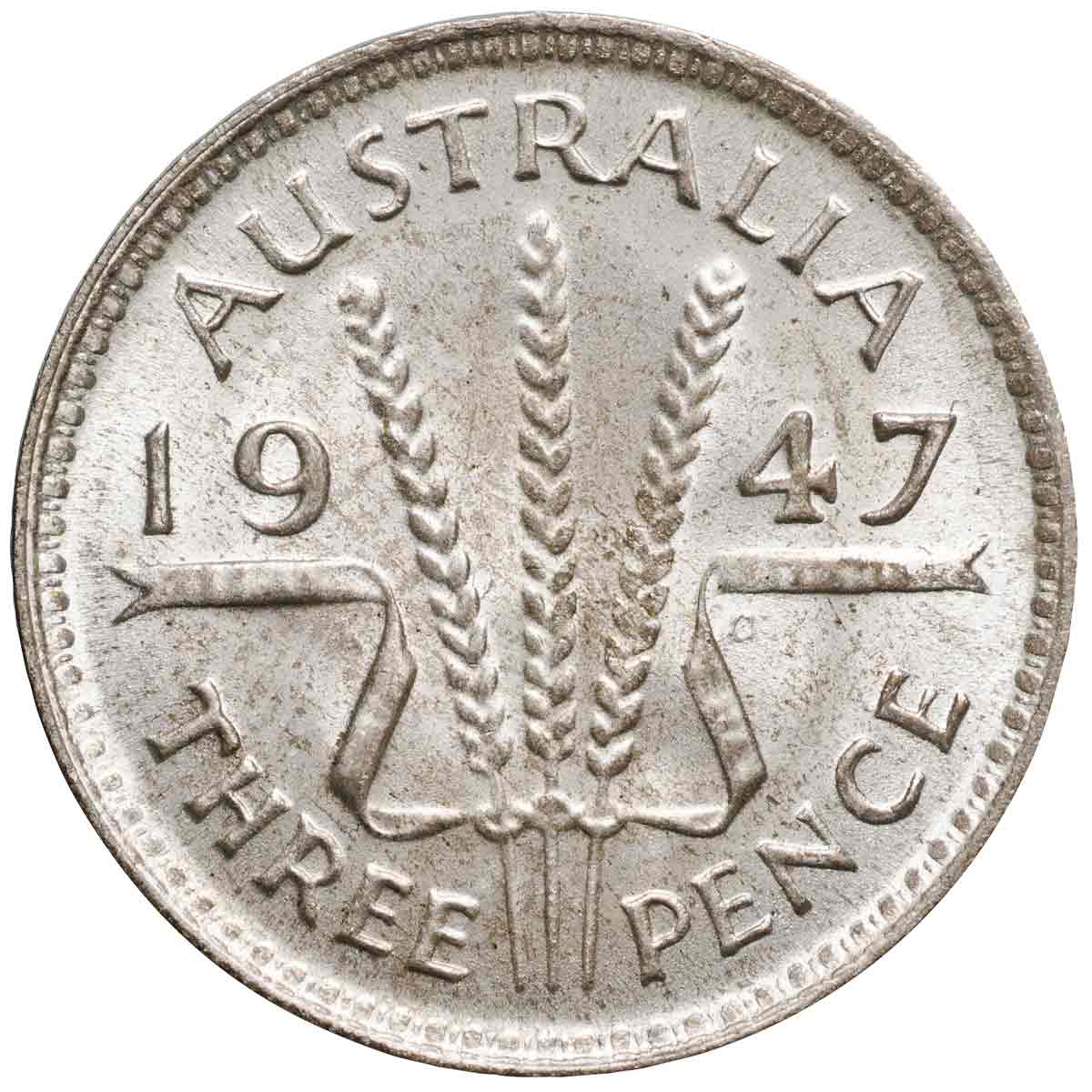 1947 Silver Threepence Uncirculated
