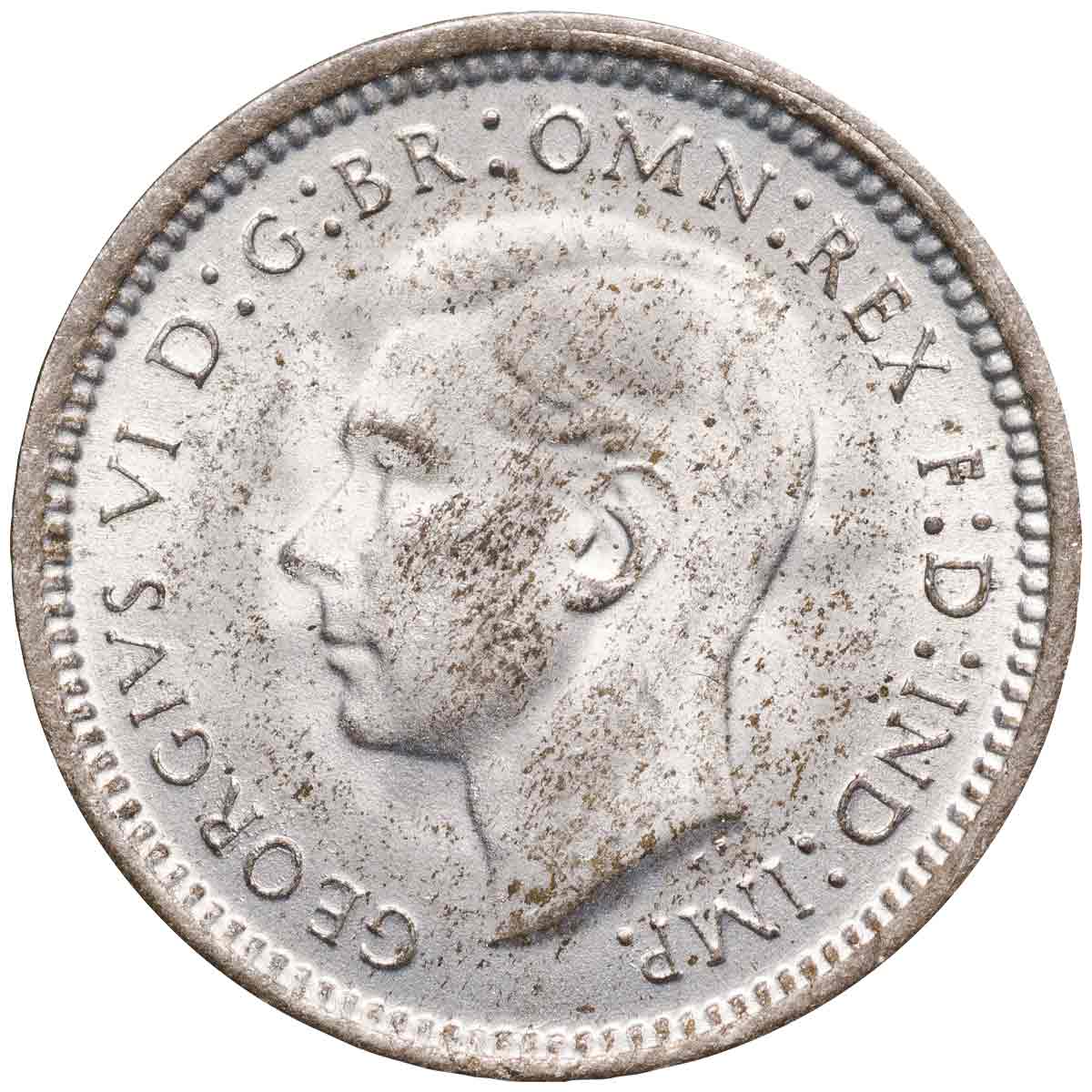 1947 Silver Threepence Uncirculated - Image 2