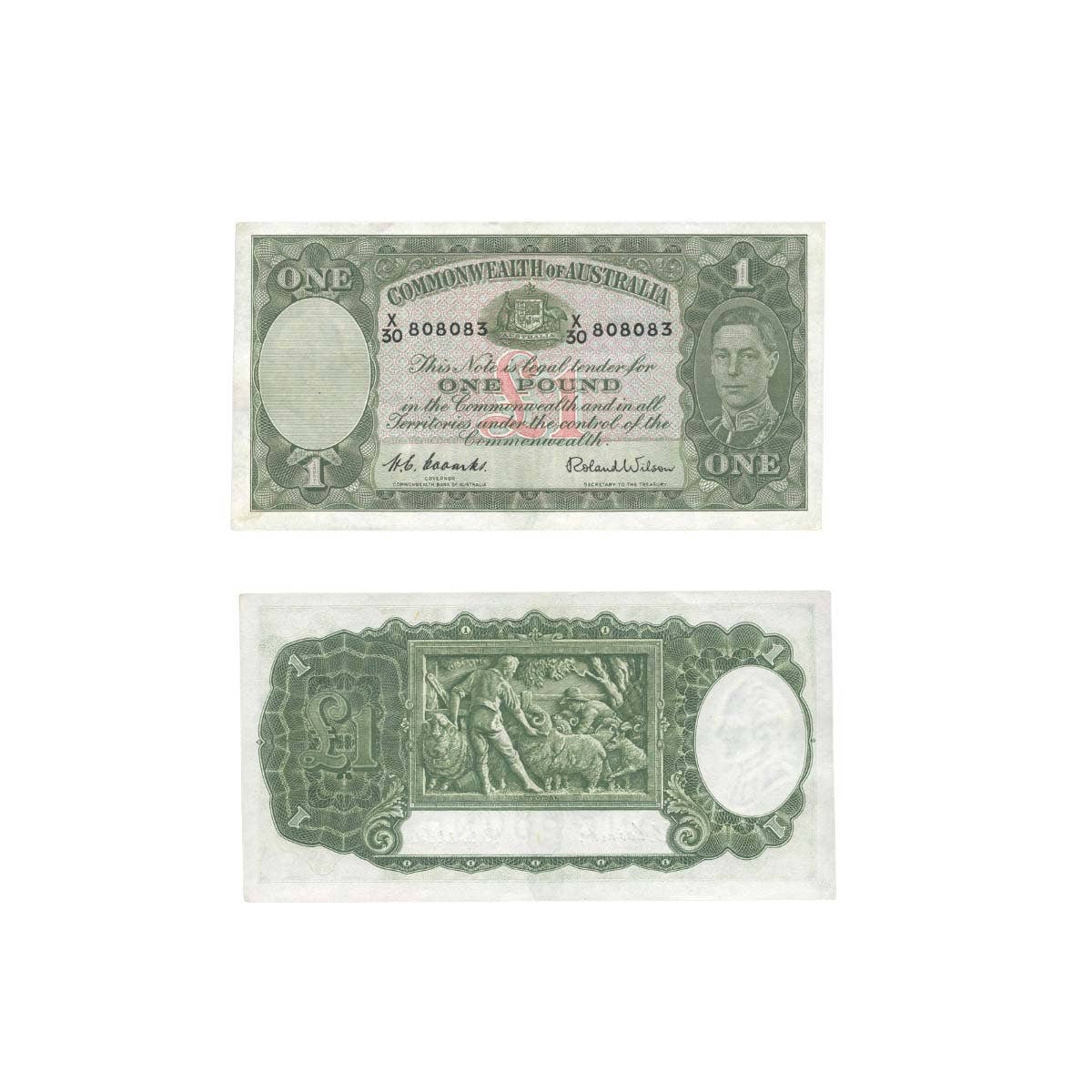1952 £1 R32 Coombs/Wilson Banknote Uncirculated