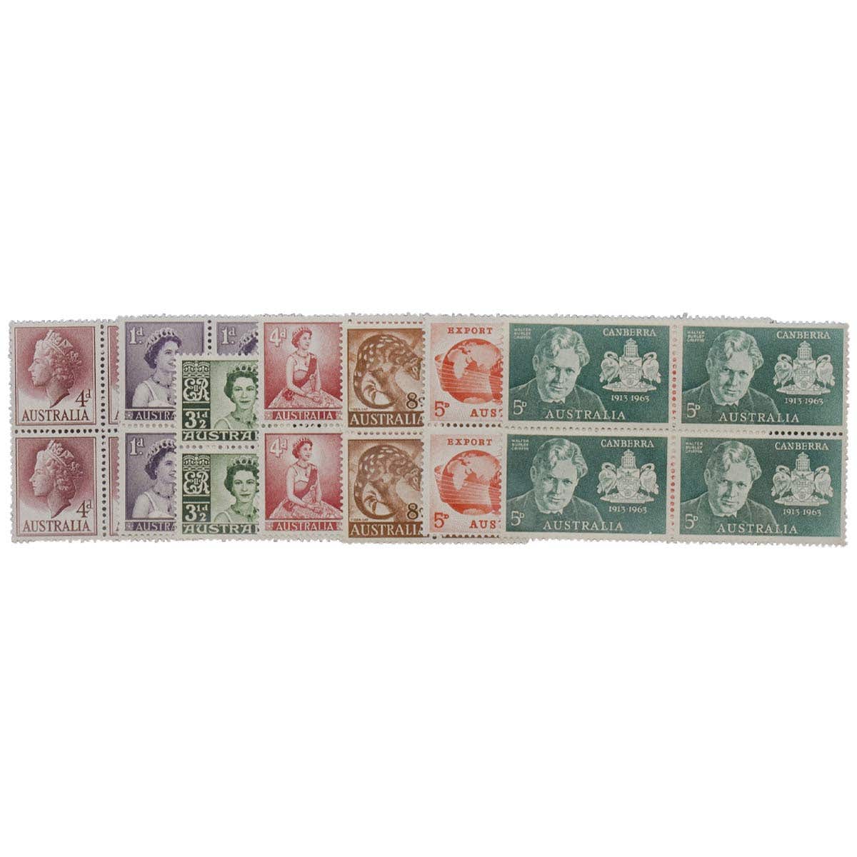 1953-65 Set of 25 Different Blocks of Four (100 stamps) Mint Unhinged - Image 3