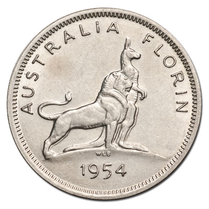 Australia Elizabeth II 1954 Royal Visit Florin Very Fine Pack - Image 3