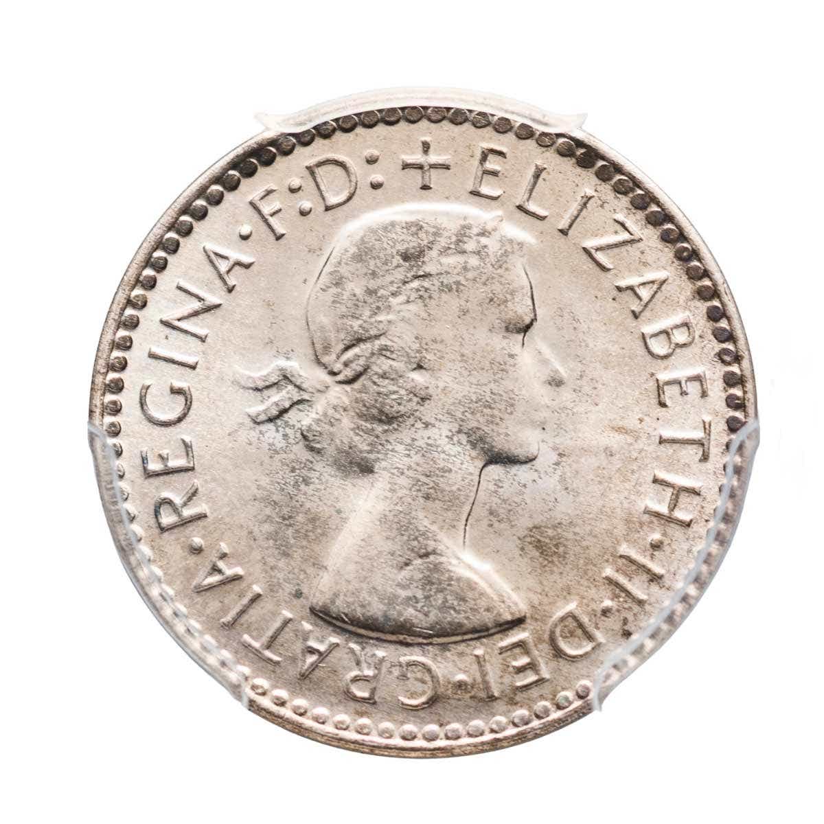 1958 Threepence PCGS MS66 (Gem Uncirculated) - Image 2