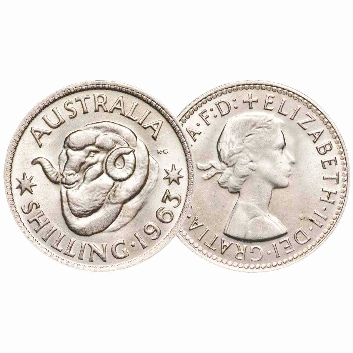 Australia Elizabeth II 1960-63 Shilling Uncirculated 4-Coin Set - Image 2