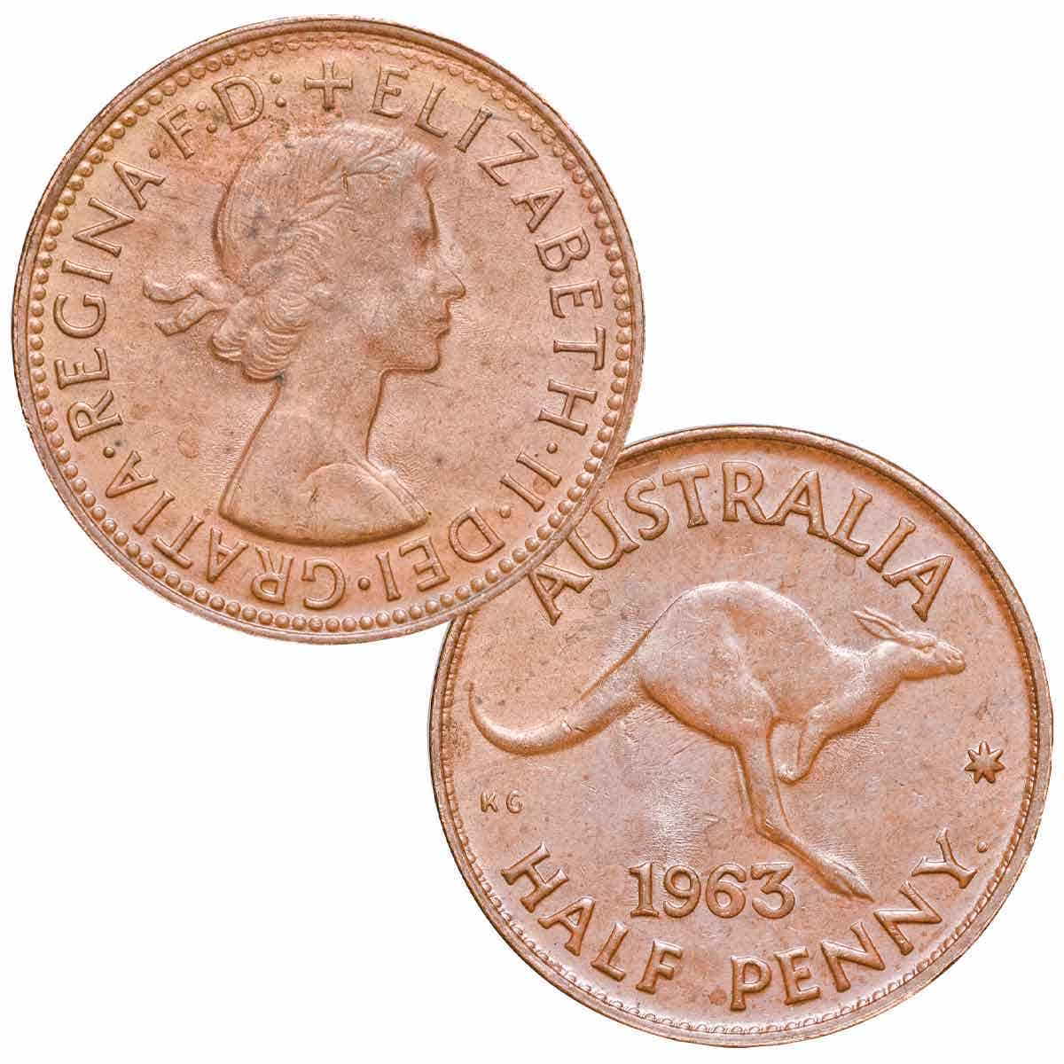 Australia Elizabeth II 1960-64 Halfpenny Uncirculated 5-Coin Set - Image 5