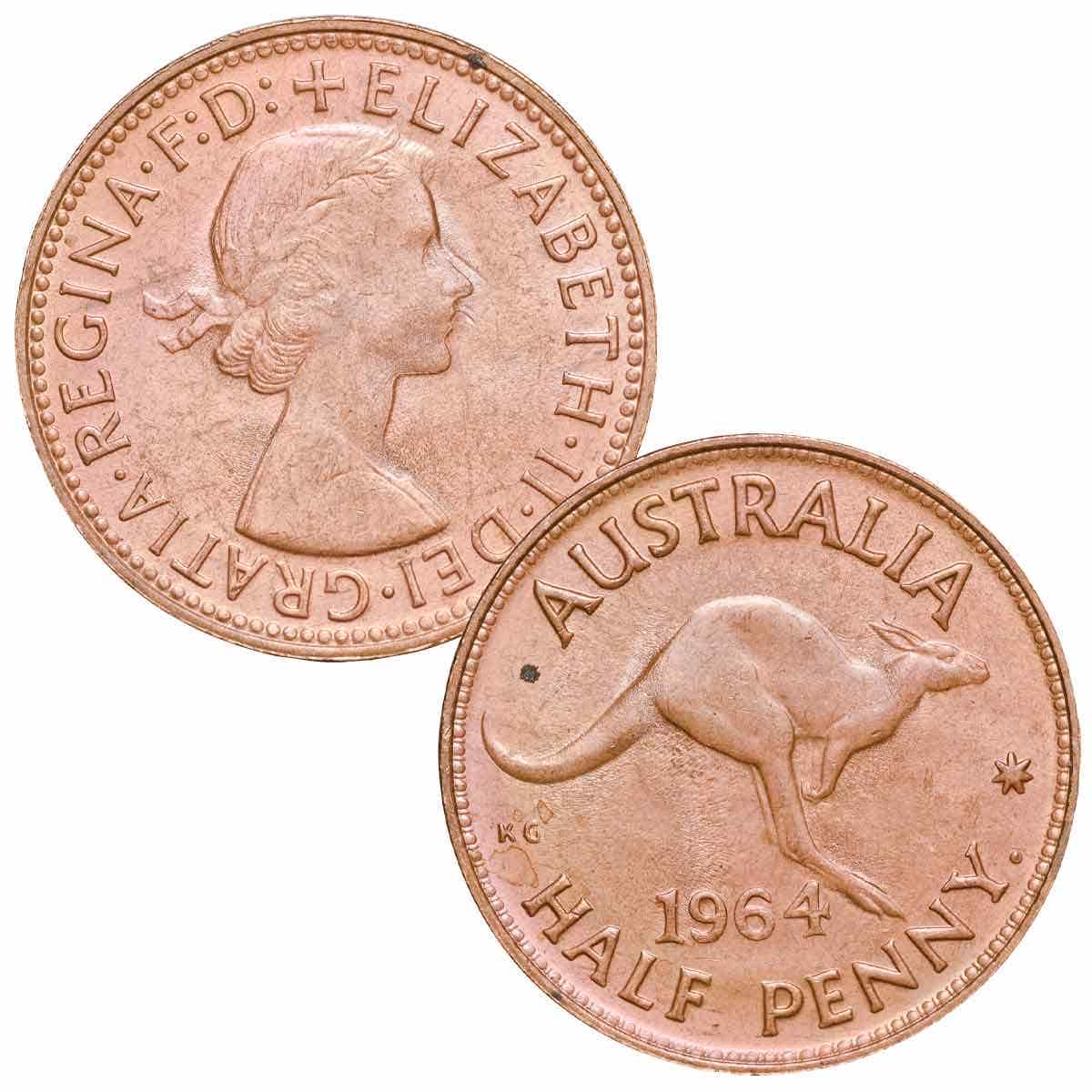 Australia Elizabeth II 1960-64 Halfpenny Uncirculated 5-Coin Set - Image 6