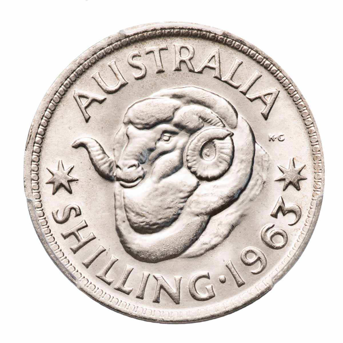 Australia Elizabeth II 1963 Shilling PCGS MS65 (Gem Uncirculated) - Image 3