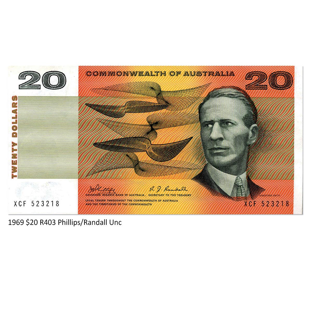 Australia $20 Banknote 1966-93 Uncirculated 15-Note Collection (no 1967 $20 Coombs/Randall) - Image 3