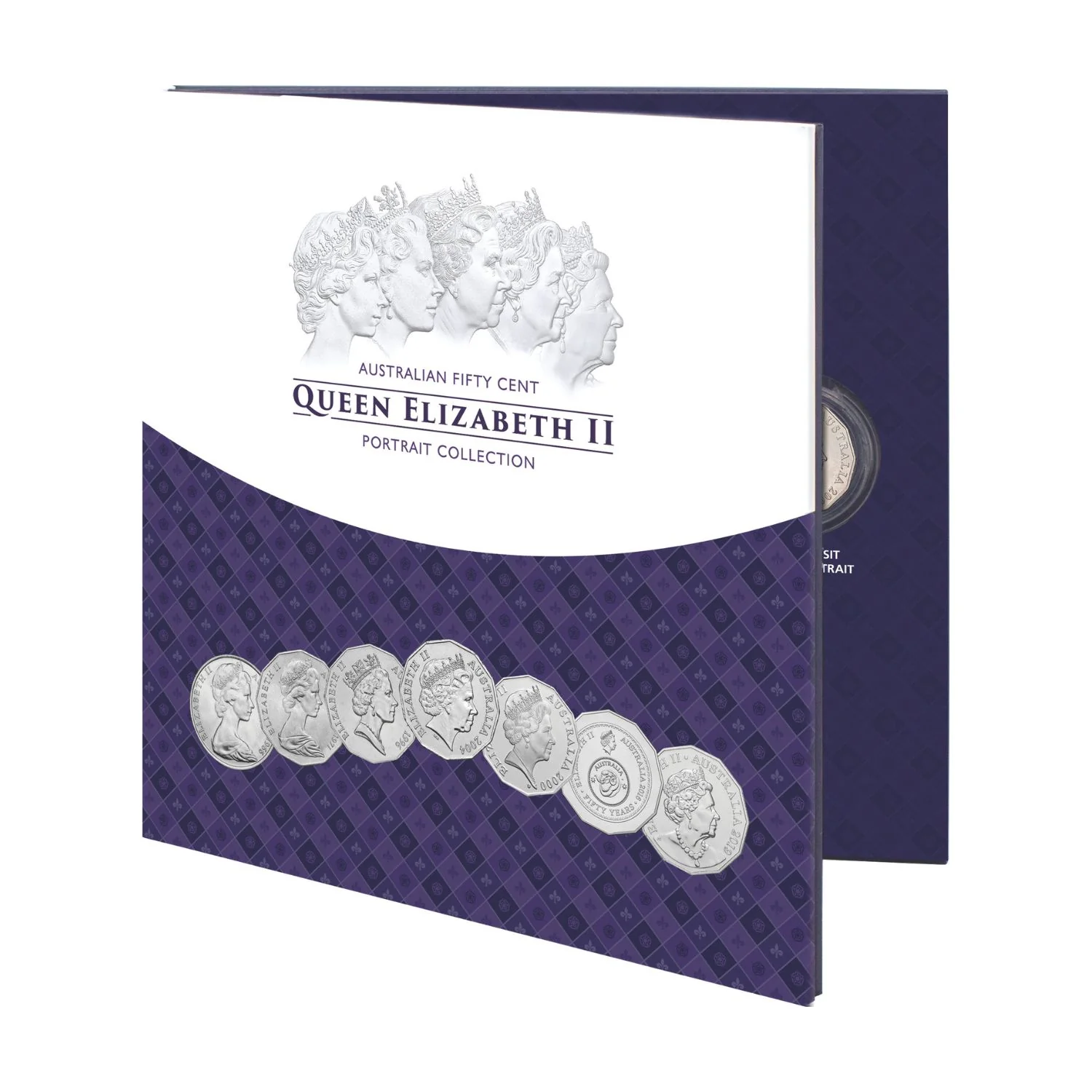 Australia Queen Elizabeth II 1966-2022 50c Portrait Uncirculated 7-Coin Collection - Image 10