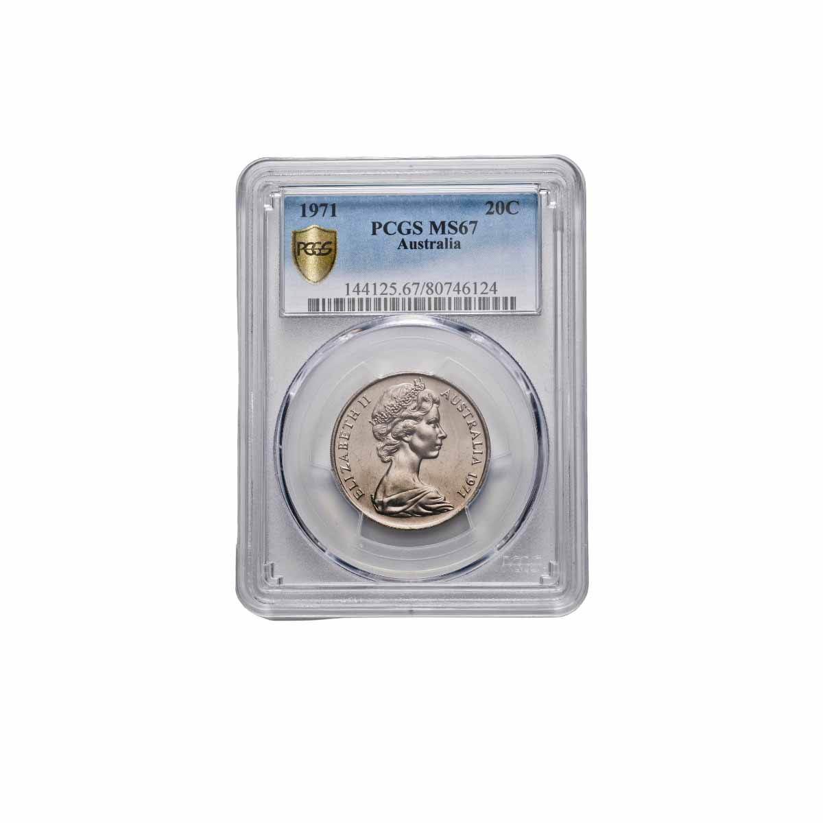 1971 20c PCGS MS67 (Gem Uncirculated)