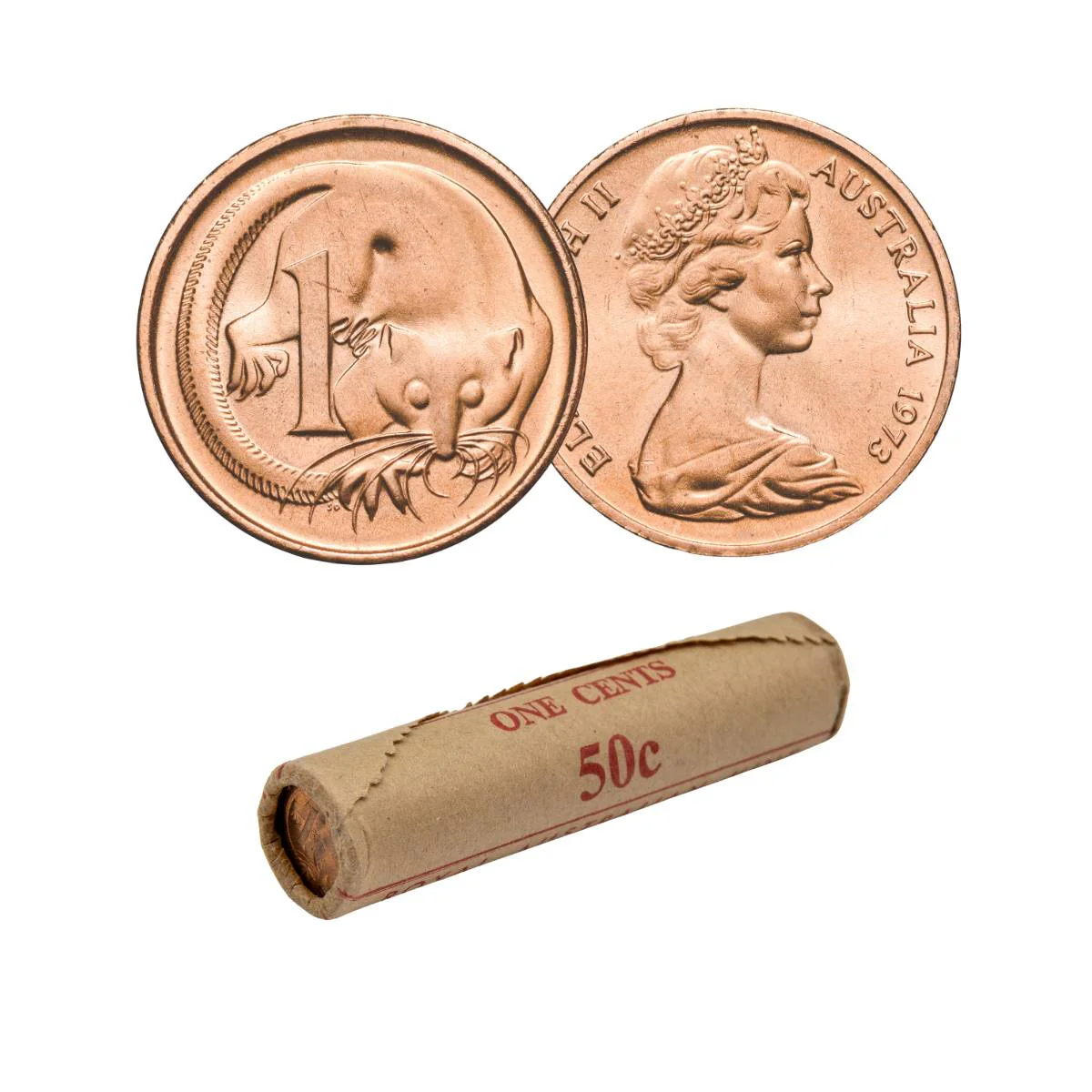 Australia 1973 1c Uncirculated 50-Coin RAM Roll