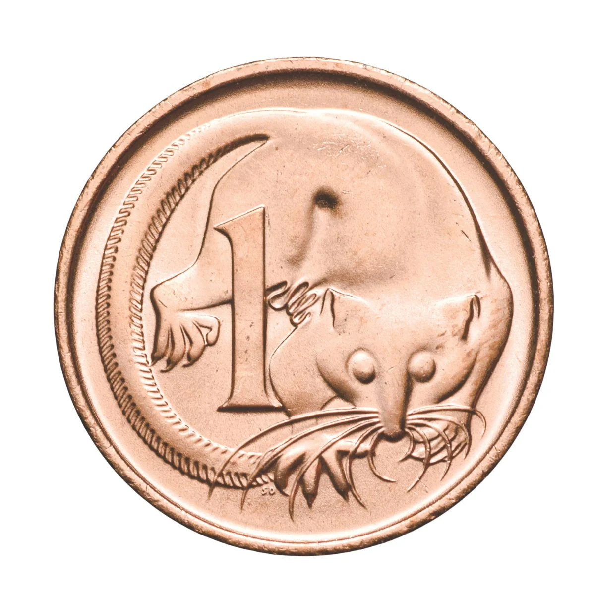 Australia 1980 1c Bronze Uncirculated 50-Coin Heads/Tails RAM Mint Roll - Image 2
