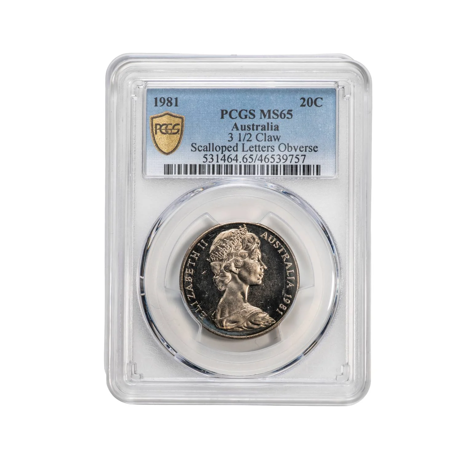 Australia Royal Canadian Mint 1981 20c Coin PCGS MS65 (Gem Uncirculated)